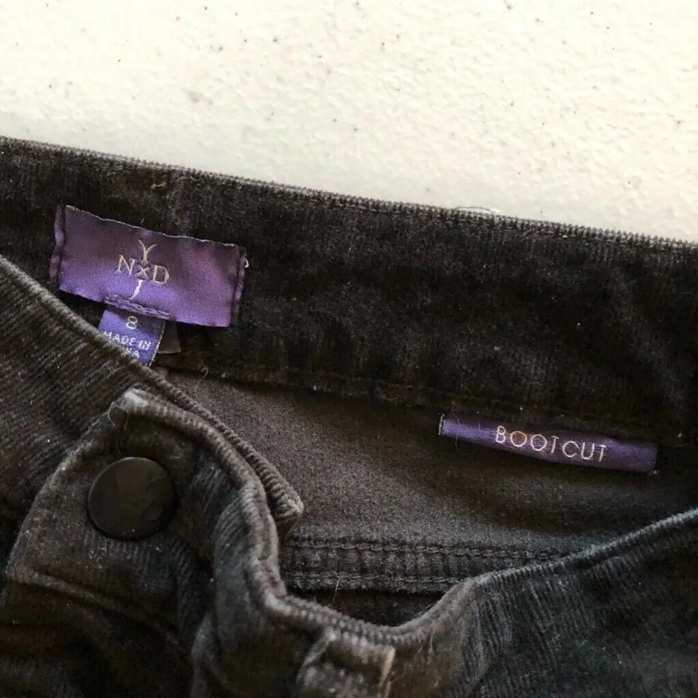 NYDJ Womens Velvet Barbara Boot Cut Pants Brown 8 - Image 9