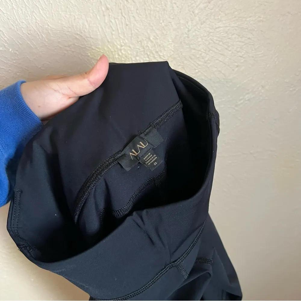 Alala Mid Rise Siren Mesh Leggings Black Perforated XS - Image 4