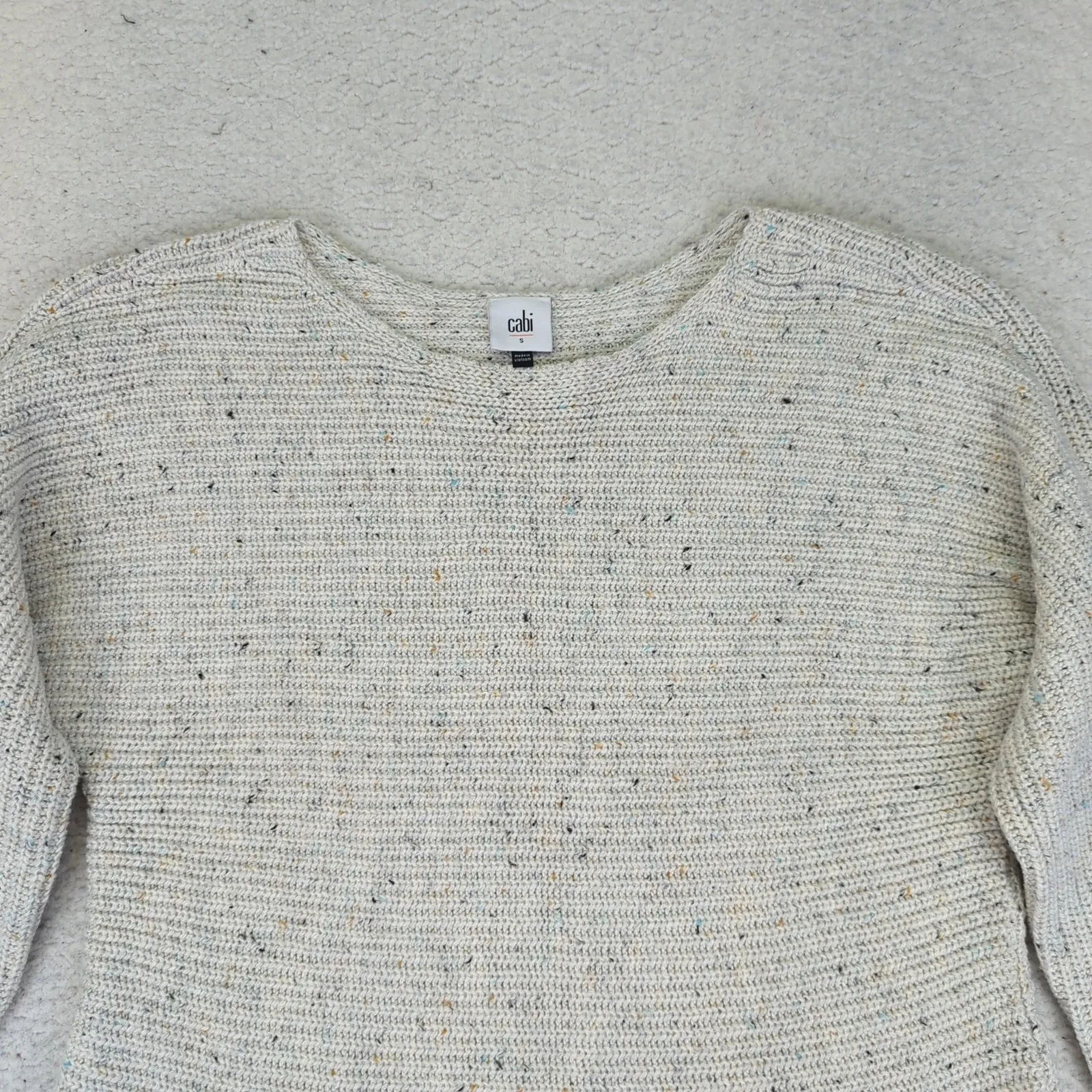 Cabi Womens Sweater Knit Pullover Multicolor Textured Long Sleeve Size Small S - Image 3