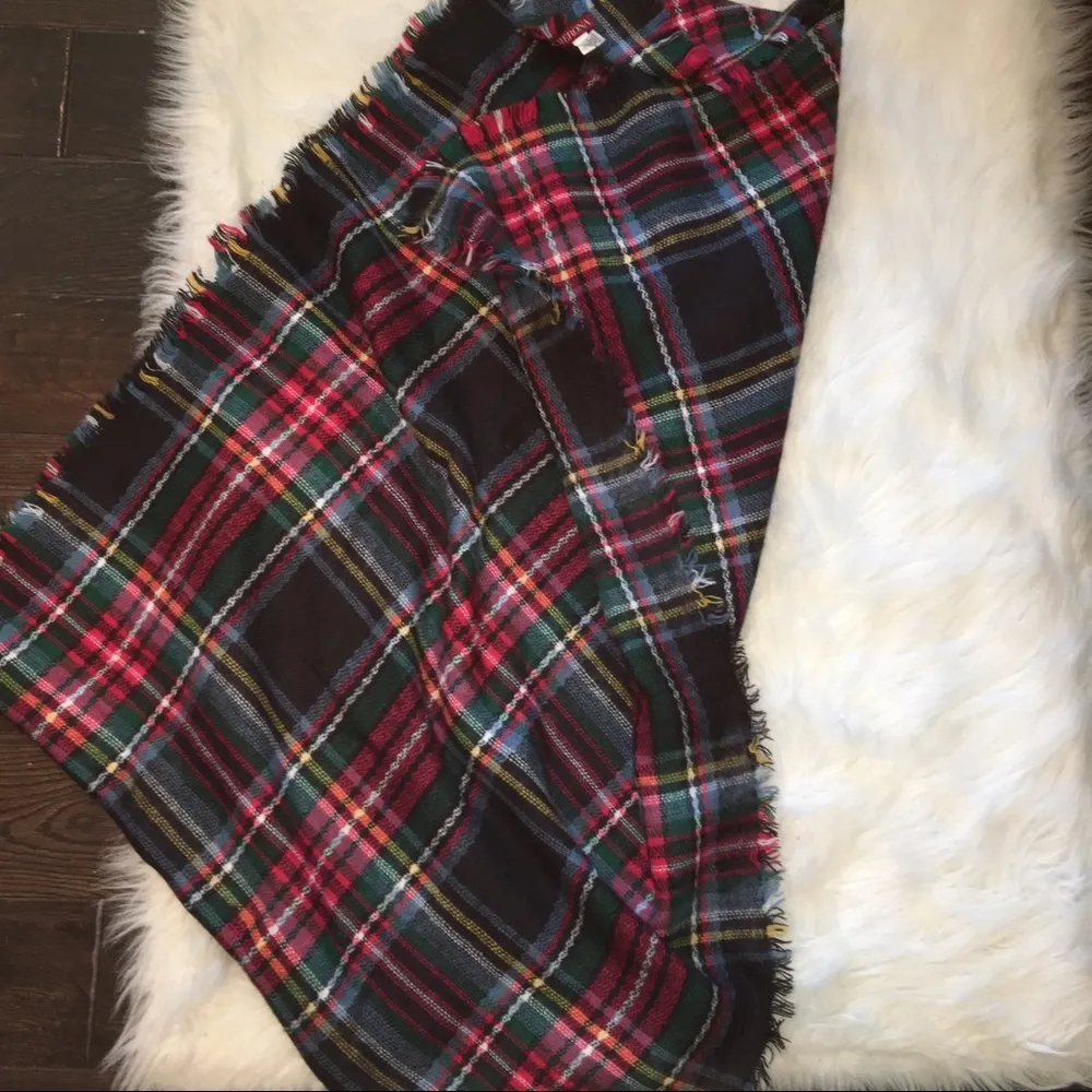 Tartan oversized plaid blanket scarf -Fall/Winter - Image 3