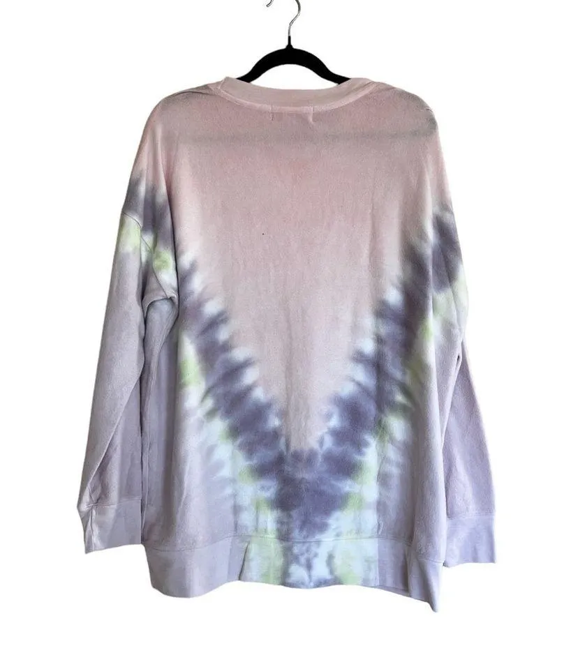 NWT Wildfox Lonely Hearts Club Roadtrip Holographic Tie Dye Sweatshirt - Image 9