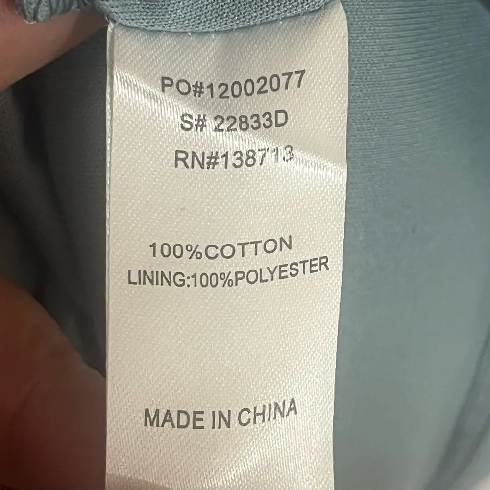 Women’s Doe & Rae‎ Crochet Detail Layered Summer Dress Size Large Dusty Blue - Image 8