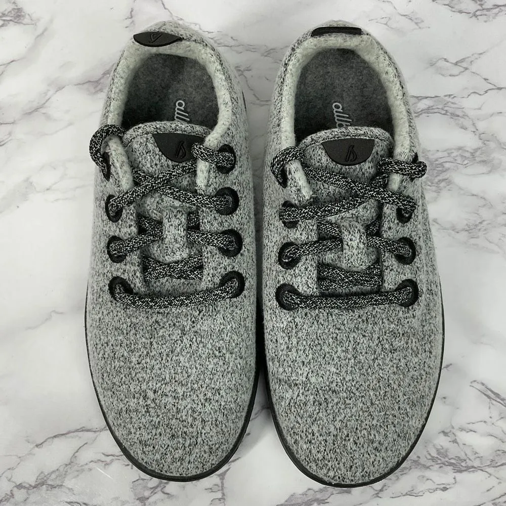 Allbirds Light Grey Black Wool Runners Sneakers 5 NWOB - Image 2