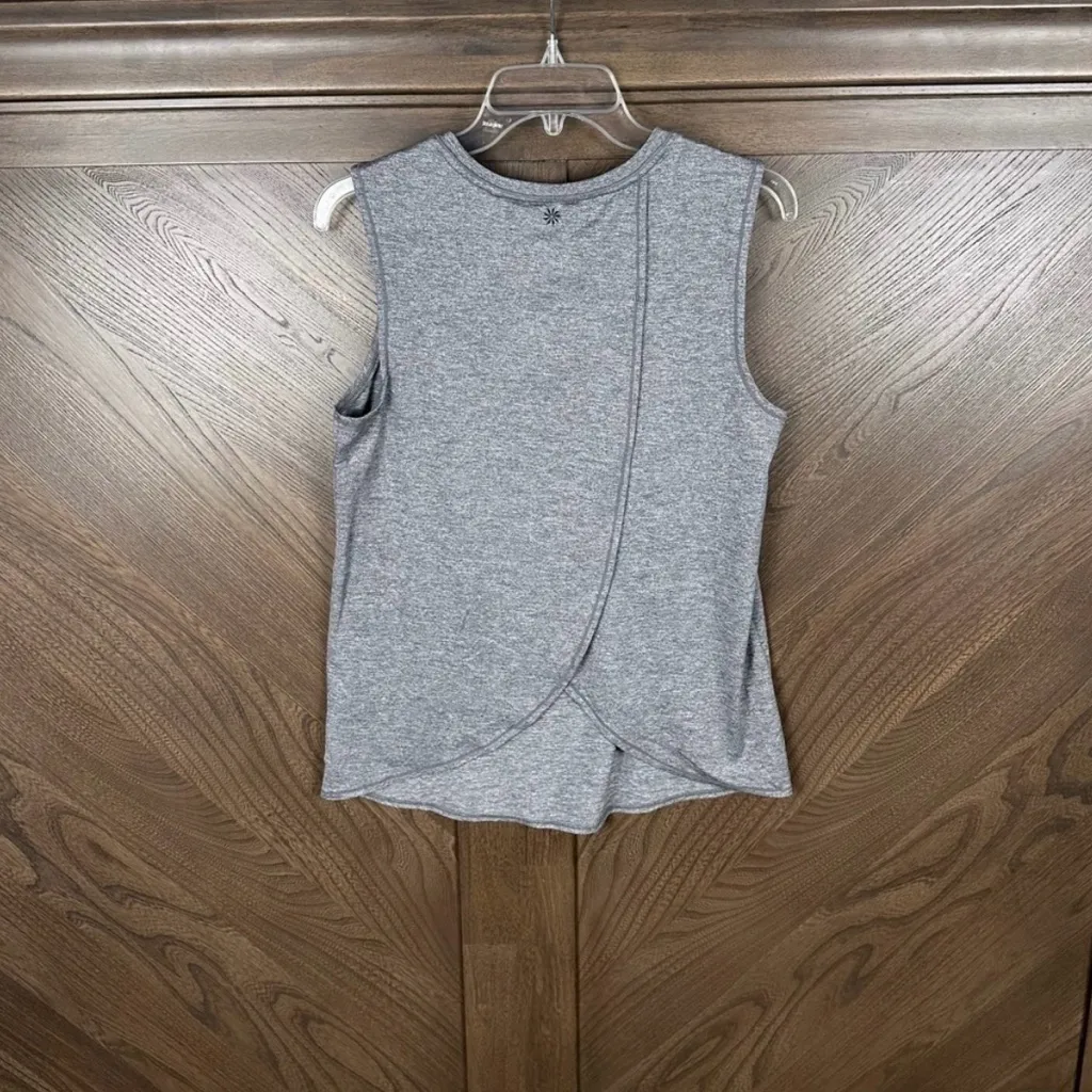 Athleta  Heather Gray Sunlover UPF Activewear Back Split Tank Top S - Image 2