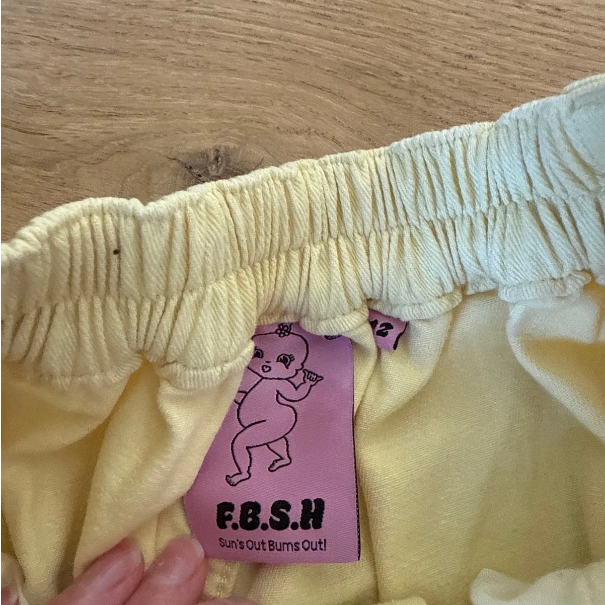 F.B.S.H Jeans Baggy Size 12 Yellow - Image 3