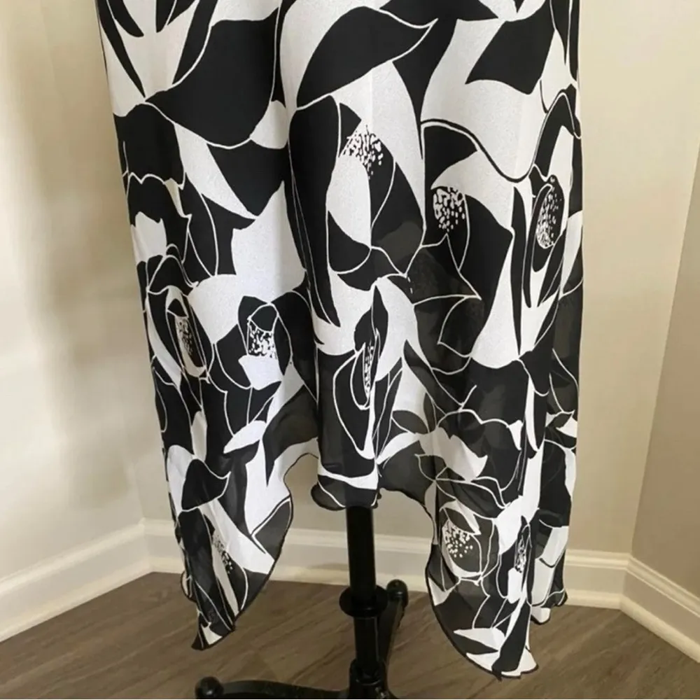 B.Smart 90s brand cowl neck dress with shoulder tie details Black - Image 4