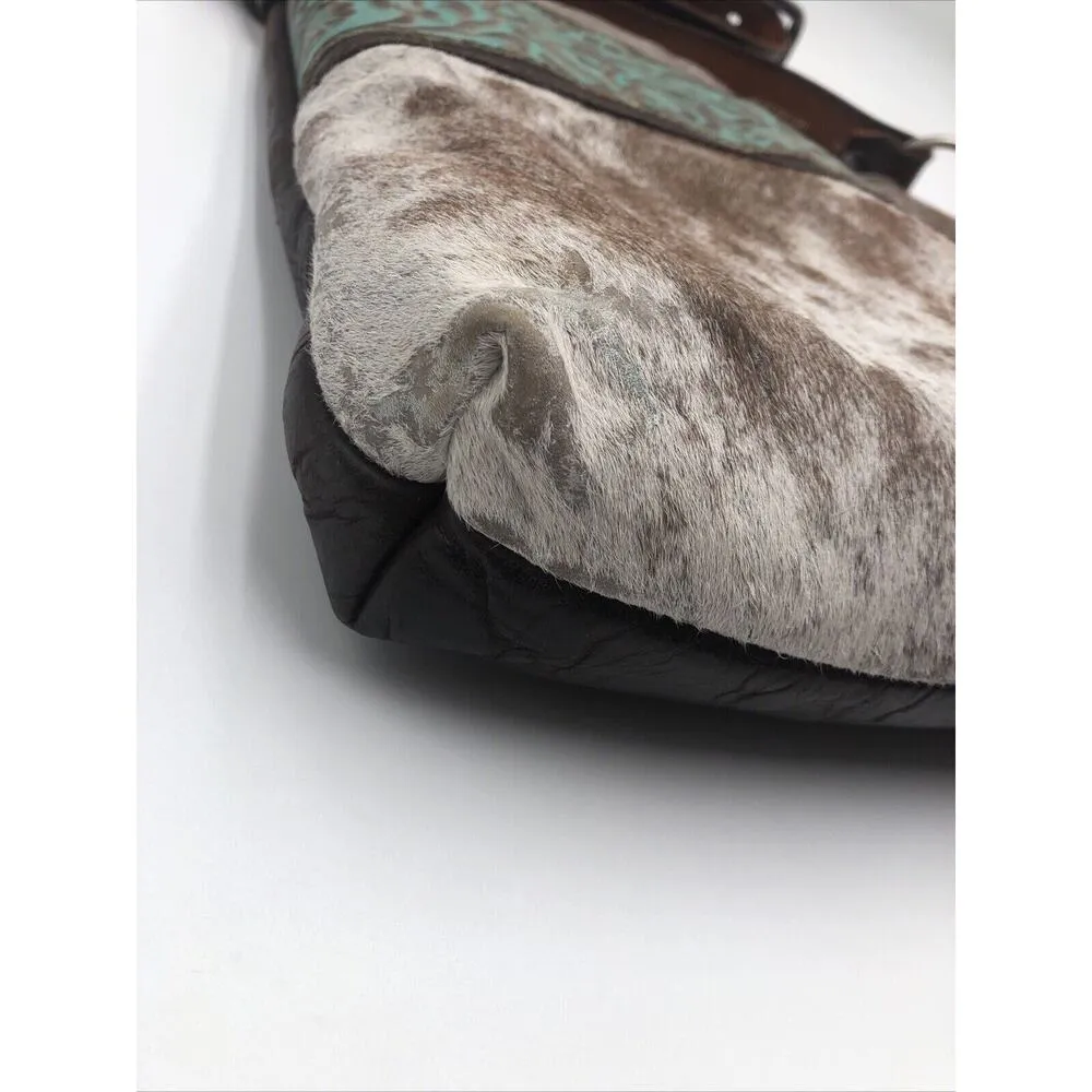 Vintage Fossil Calf Leather Shoulder Bucket Handbag Purse READ - Image 8