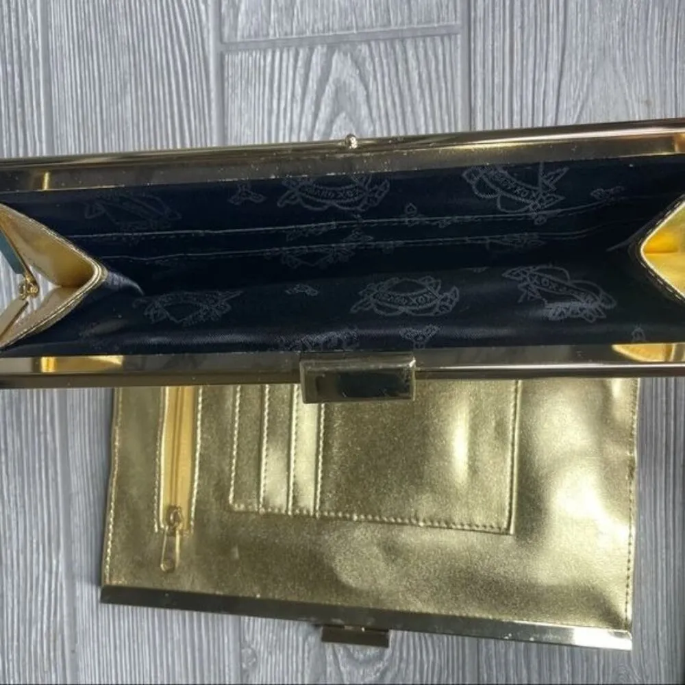 Betsey Johnson Betseyville floral clutch wallet purse with 3 compartments bag - Image 8