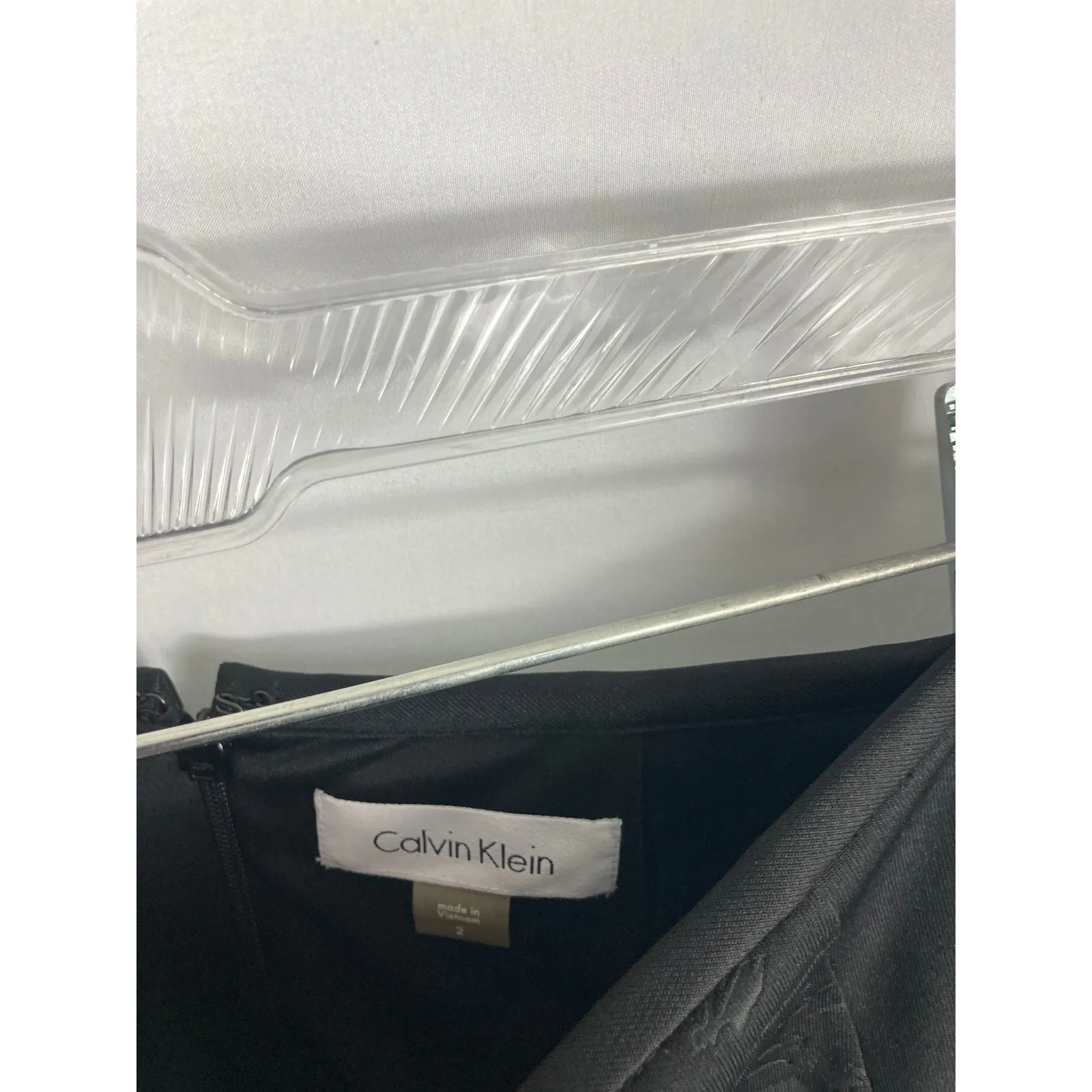 Calvin Klein Animal Print Panel Black Skirt Size 2 - Image 2