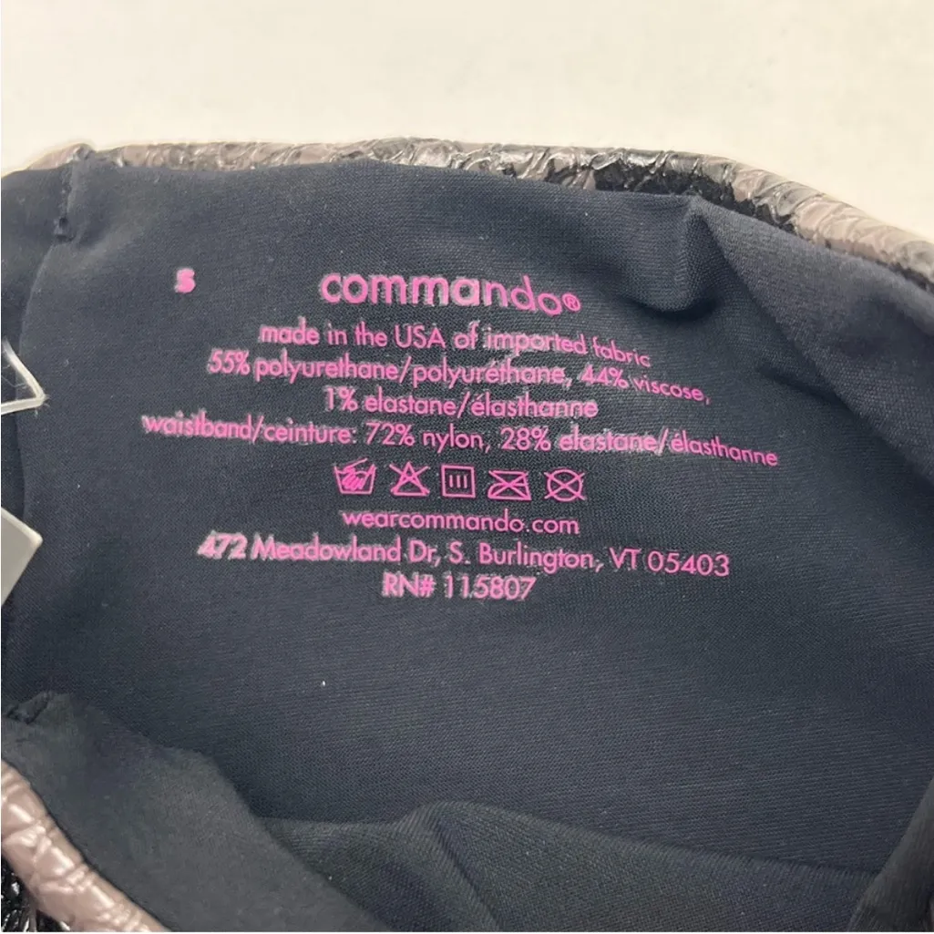 Commando Faux‎ Leather Animal Reptile Embossed Legging Small Slate Grey Gray NEW - Image 4