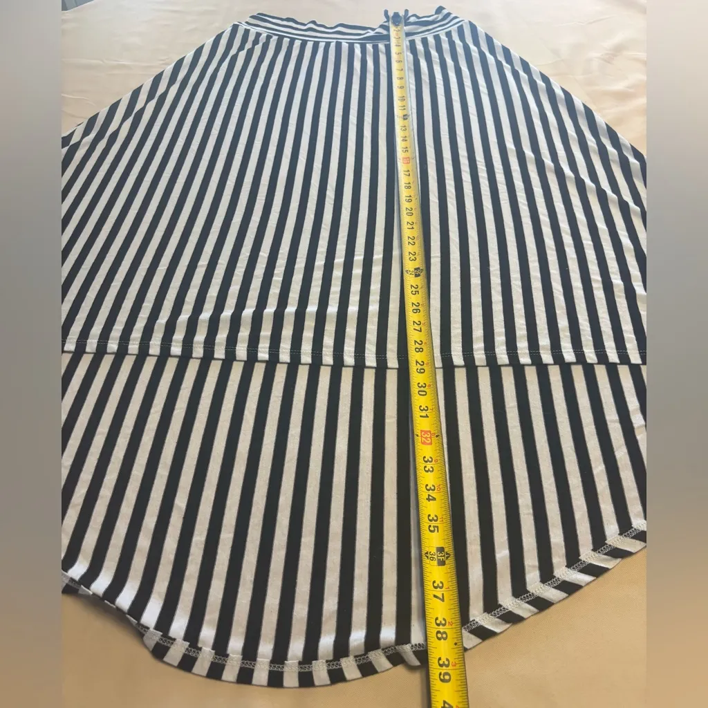 Bobeau Midi Skirt Womens Striped High Low Skirt Pull On Black White Sz 1X? READ - Image 5