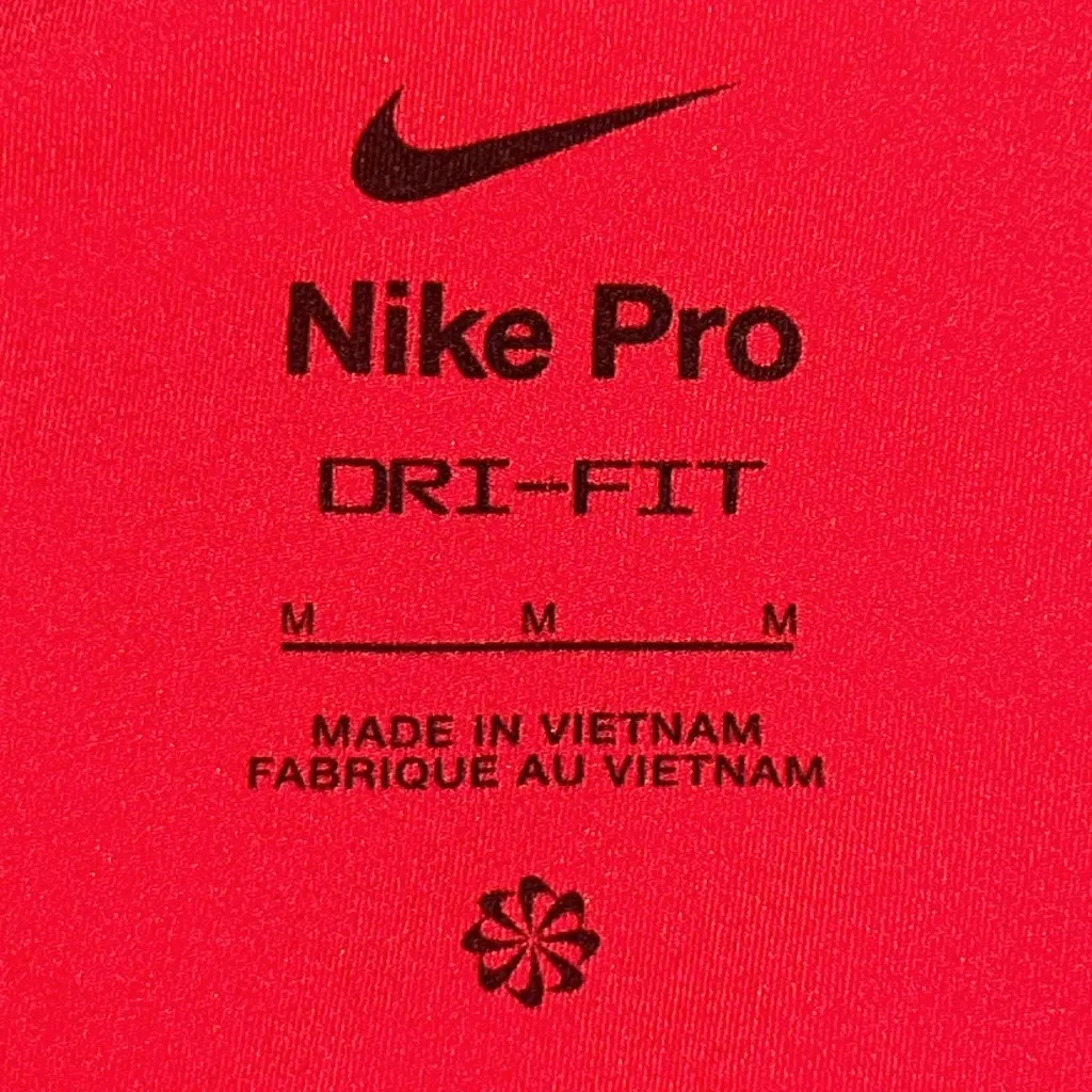 Nike Pro Red Animal Print Dri Fit Shorts Size Medium - Image 7