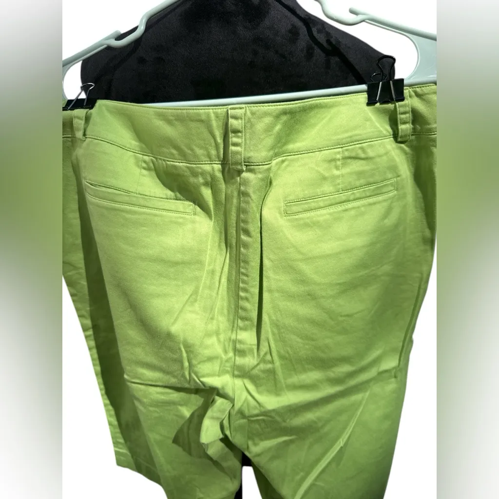 Talbots Heritage Bermuda Shorts 10 Vibrant Green Cotton Stretch Summer Classic - Image 5