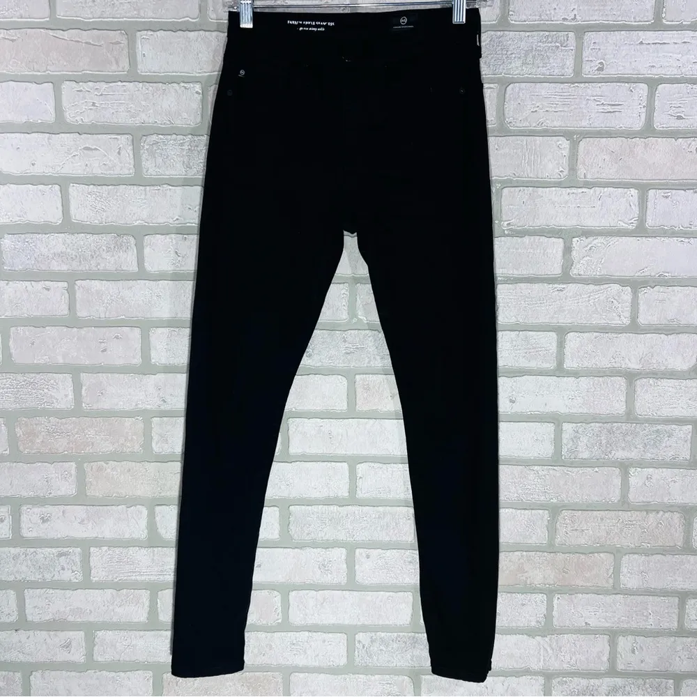 AG Adriano Goldschmied Farrah Seamless Skinny Ankle Jeans in Super Black Size 25 - Image 5