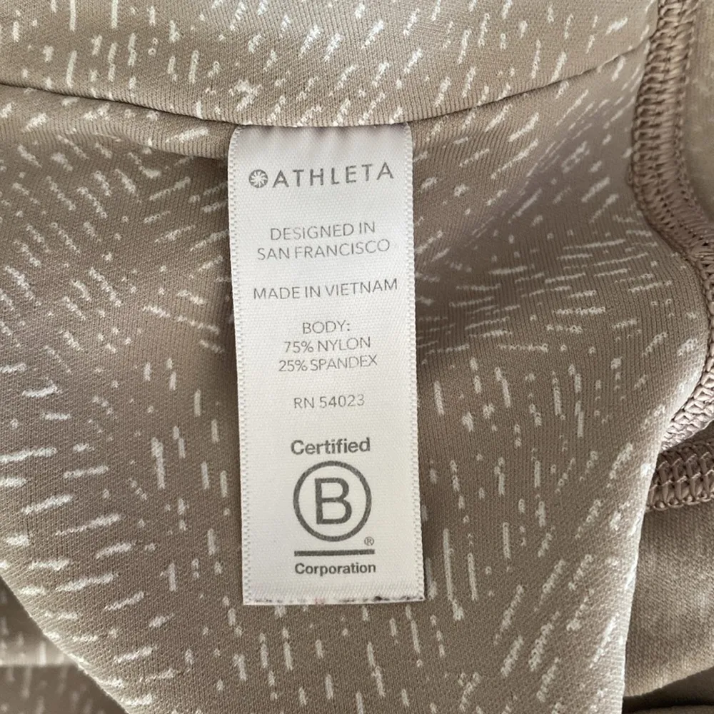 ATHLETA Tan Rainwater White Fleck Salutation Stash Pocket Leggings - Image 12