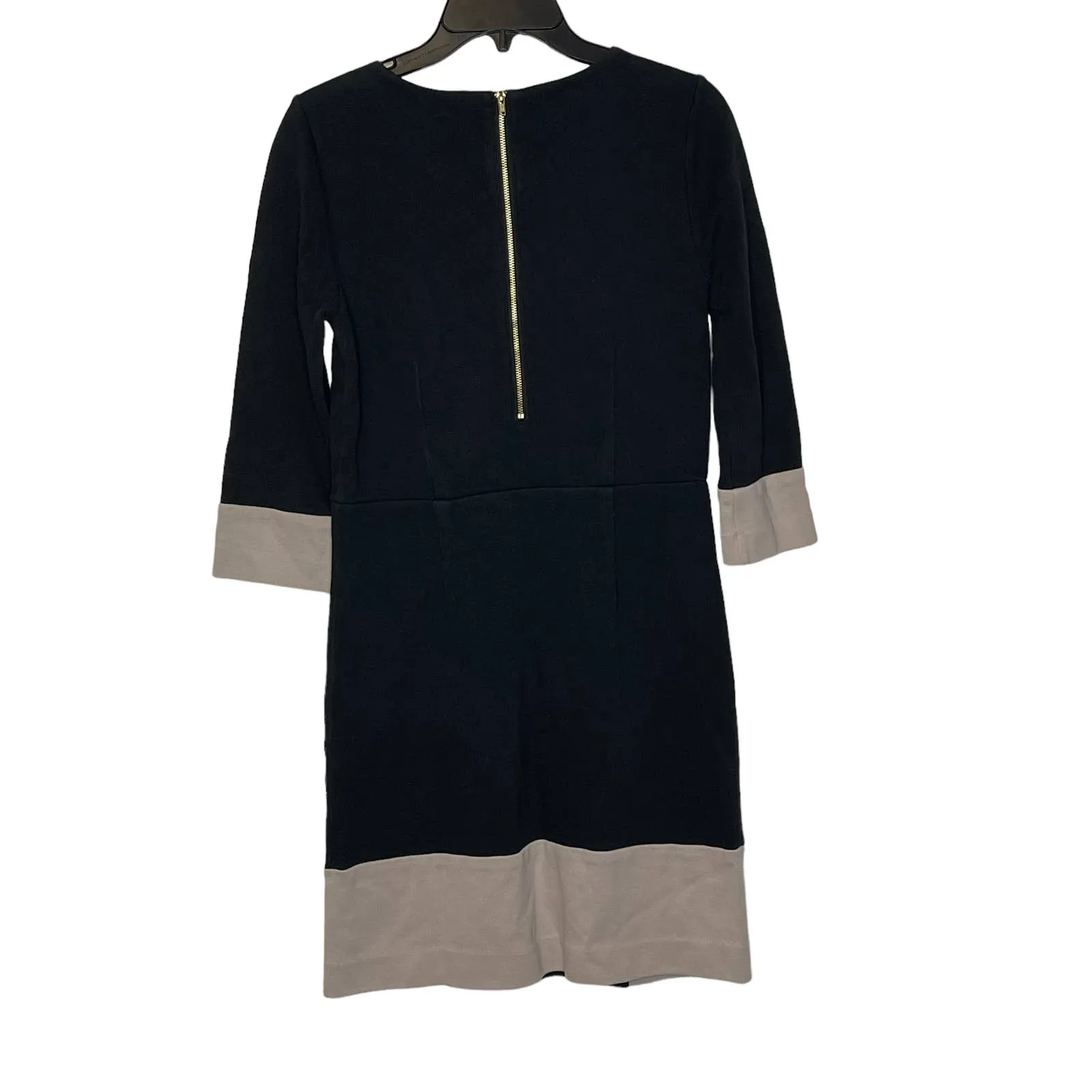 Banana Republic Women 4 Thick Knit Sheath‎ Dress Back Zip Colorblock 3/4 Sleeve - Image 8