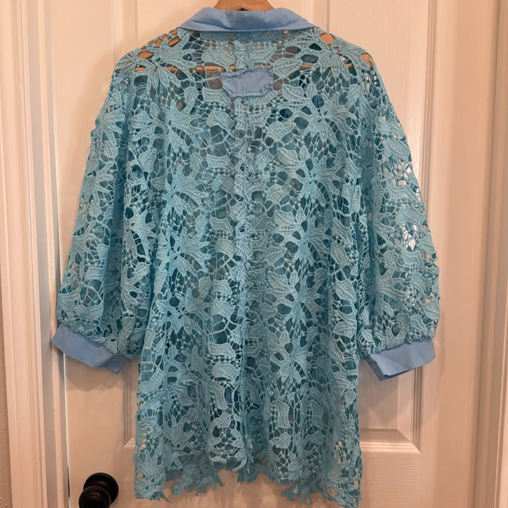 POL lace button down oversized shirt - Image 8