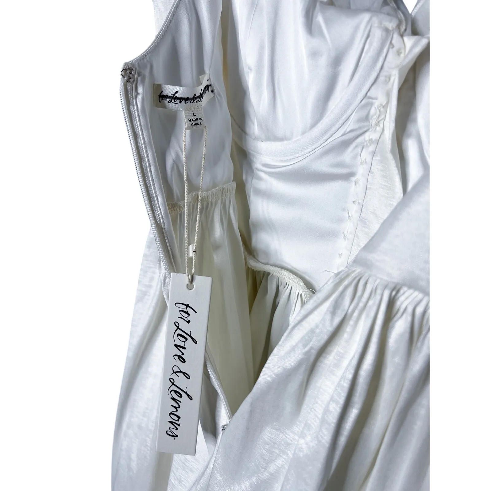 NWT For Love and Lemons x Free People Heidi‎ Midi Dress Size Large - Image 9