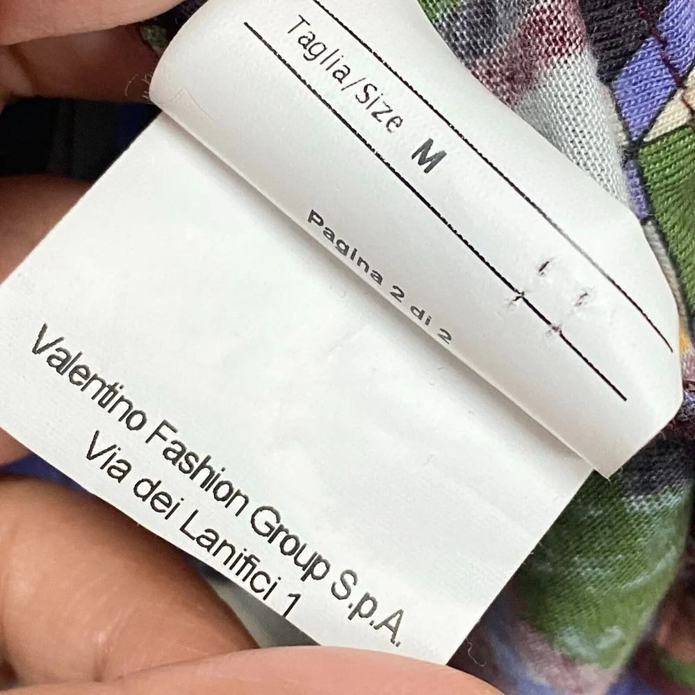 Missioni women's printed long sleeve tops multicolor size M Necktie Button Down - Image 5