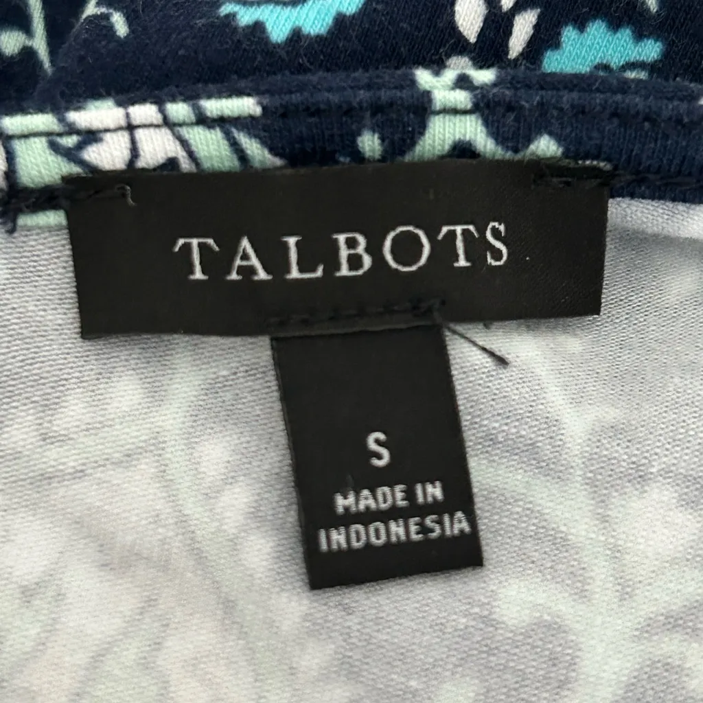 Talbots  Sleeveless Maxi Dress Blue Multi Size S - Image 6