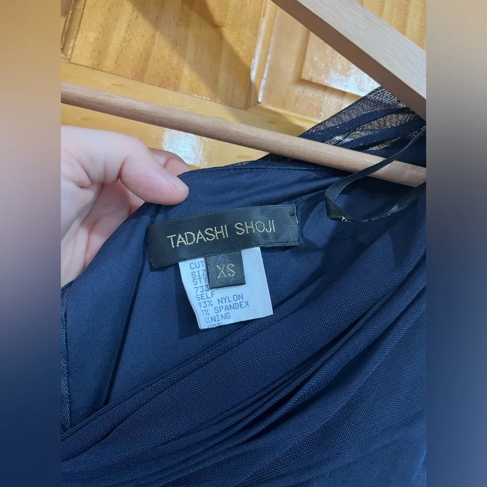 Women’s Tadashi Shoji Off Shoulder Twist Mermaid Evening Gown Indigo Size XS - Image 7