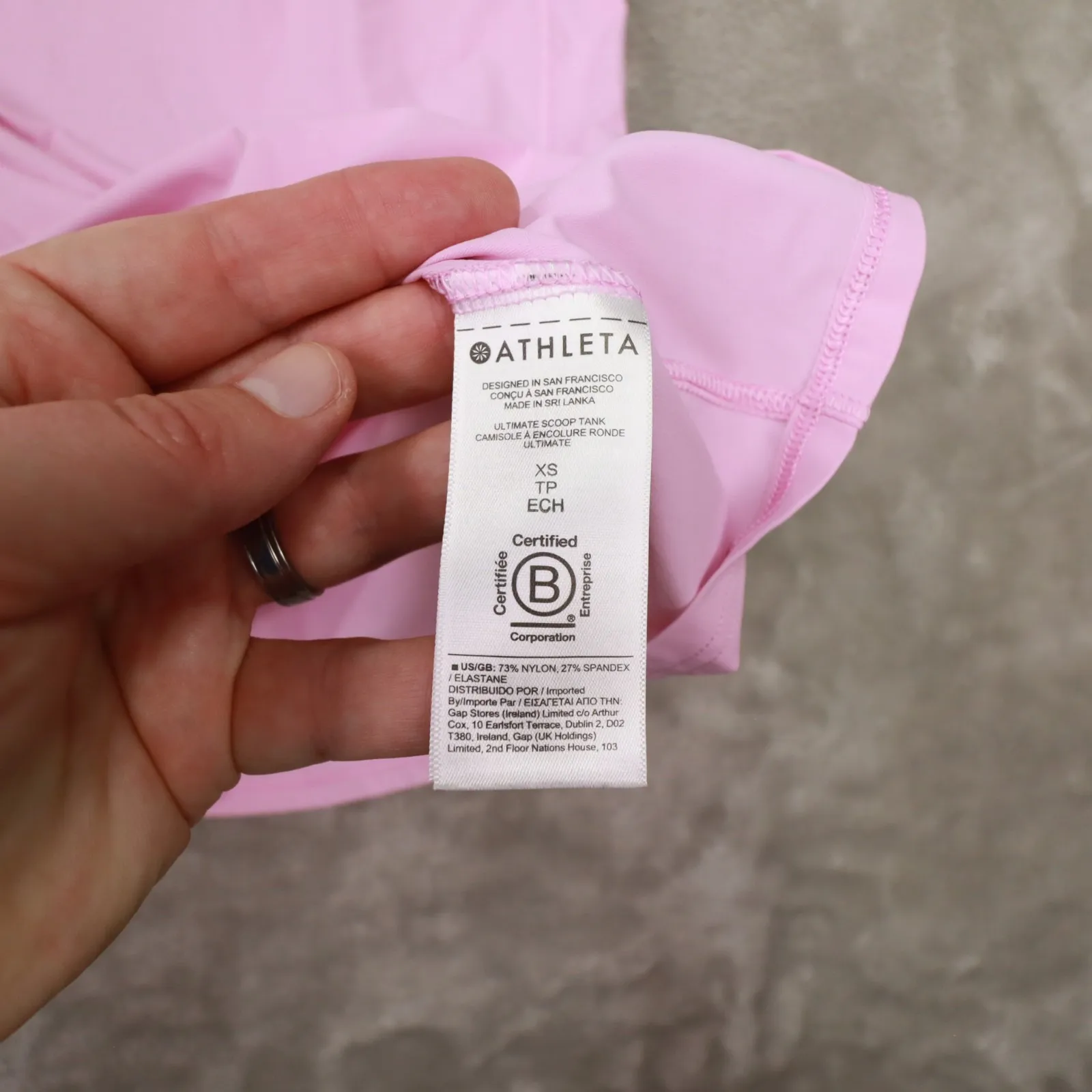 Athleta Ultimate Scoop Racerback Tank Top Pink Women's XS Gym Yoga 988026 - Image 5