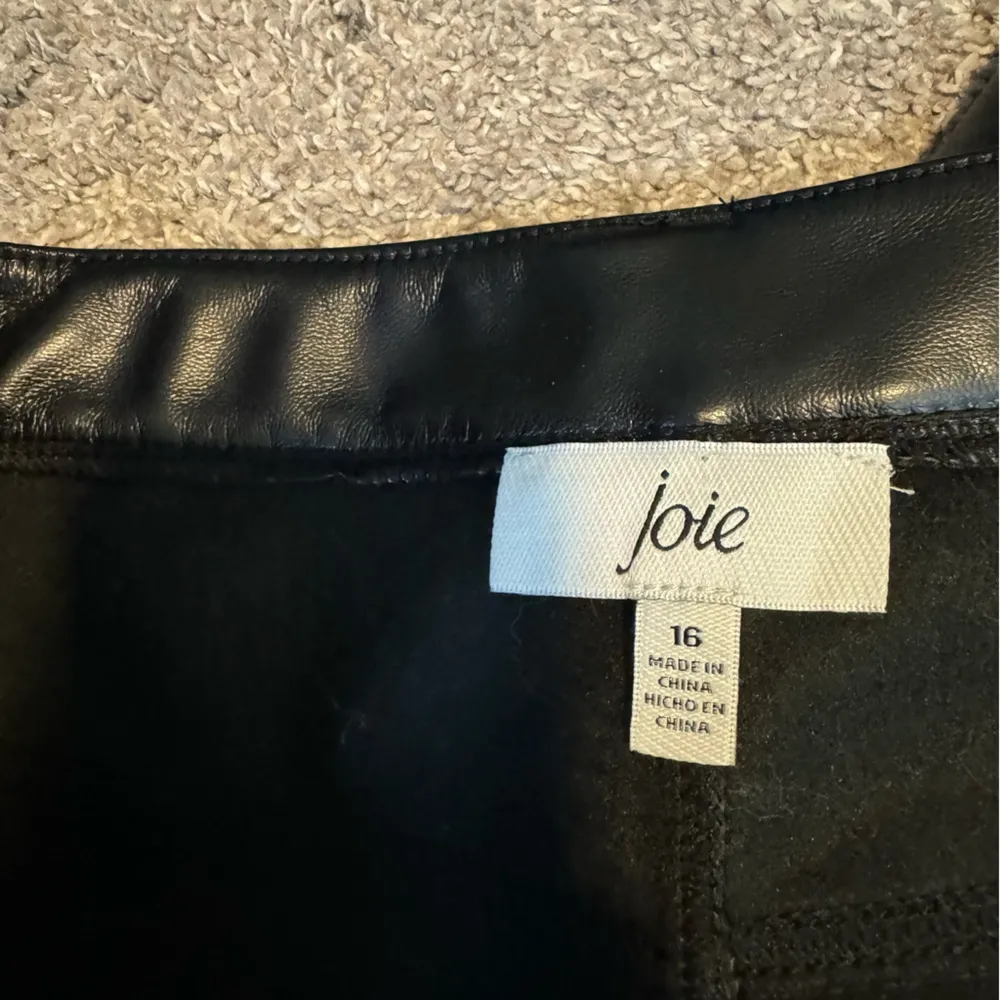 Joie Faux Leather Straight Leg Pants Sz 16 Black  Limited Edition - Image 14