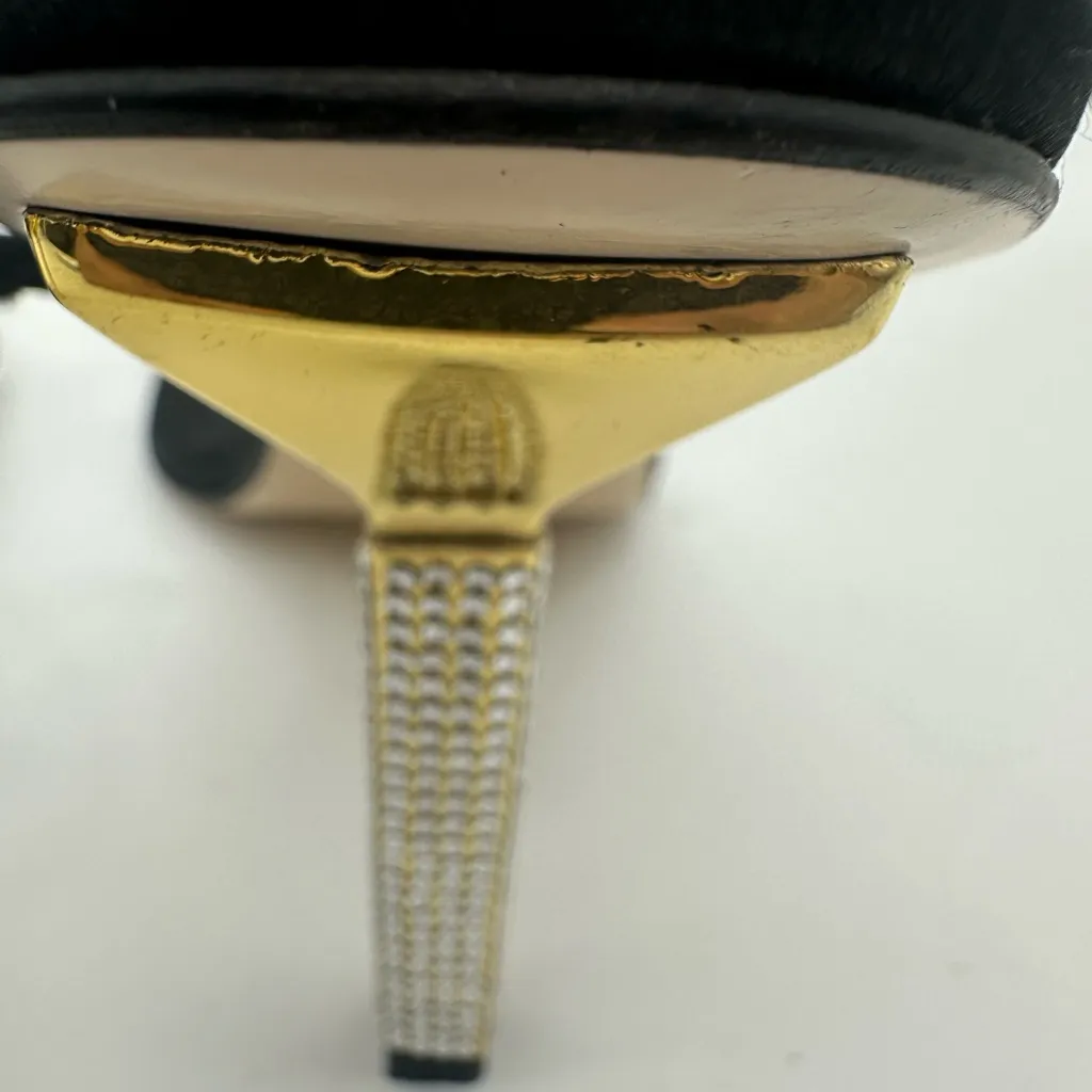 GOOD AMERICAN  Black Strappy gem stone mules. - Image 13