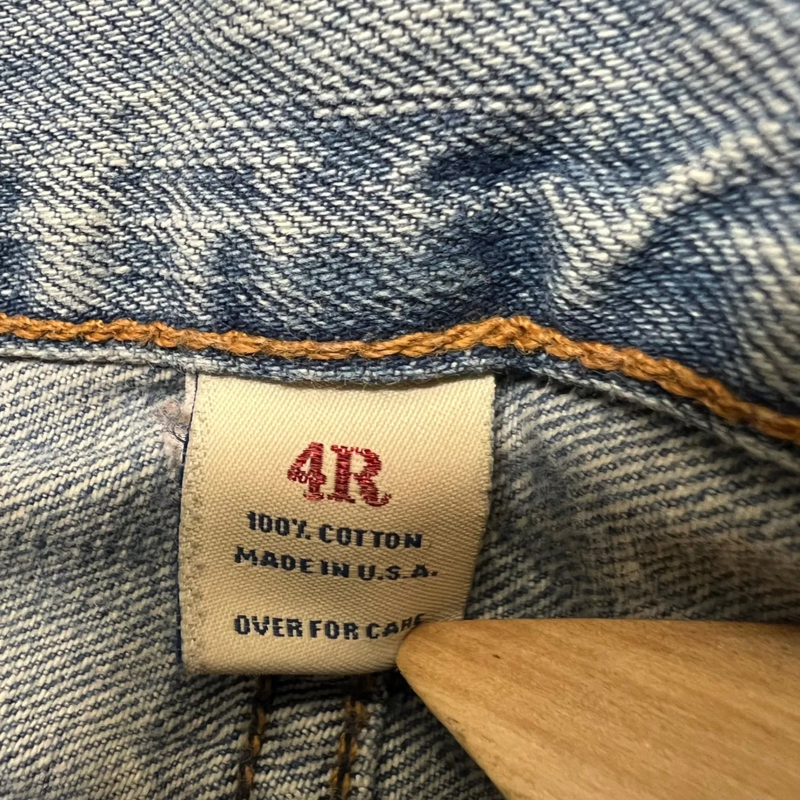 Vintage Abercrombie & Fitch Denim Shorts 4R Button Fly Made‎ in USA Raw Hem Y2K - Image 9