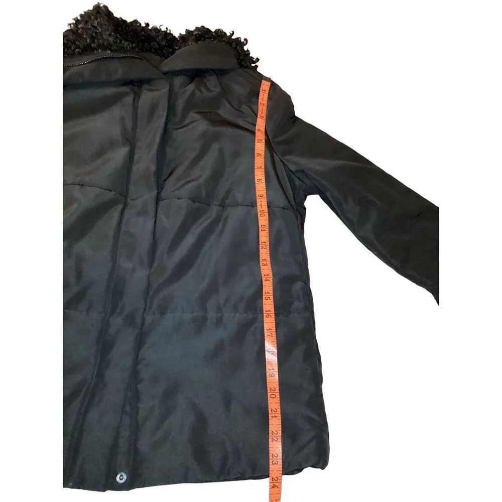 Simply Vera Vera Wang Puffer Quilted Faux Fur Winter Coat Jacket Designer - Image 9