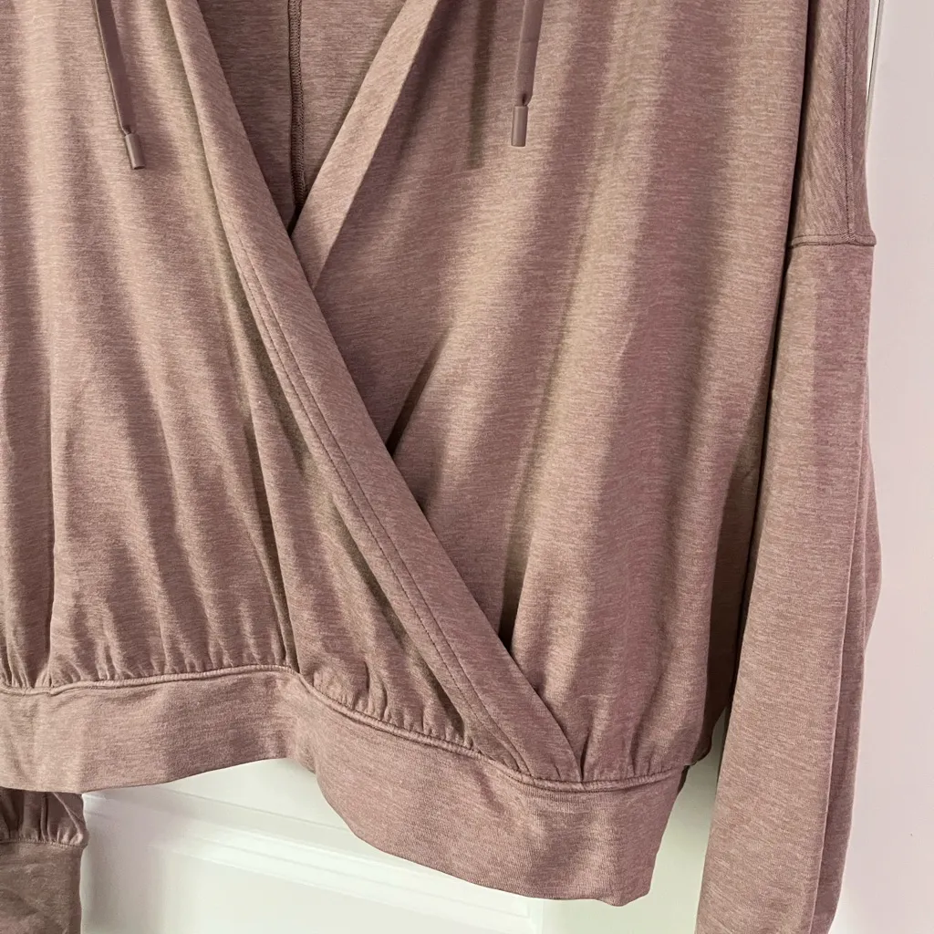 Lululemon Soft Jersey Relaxed Wrap-Front Hoodie- Size Small - Image 5