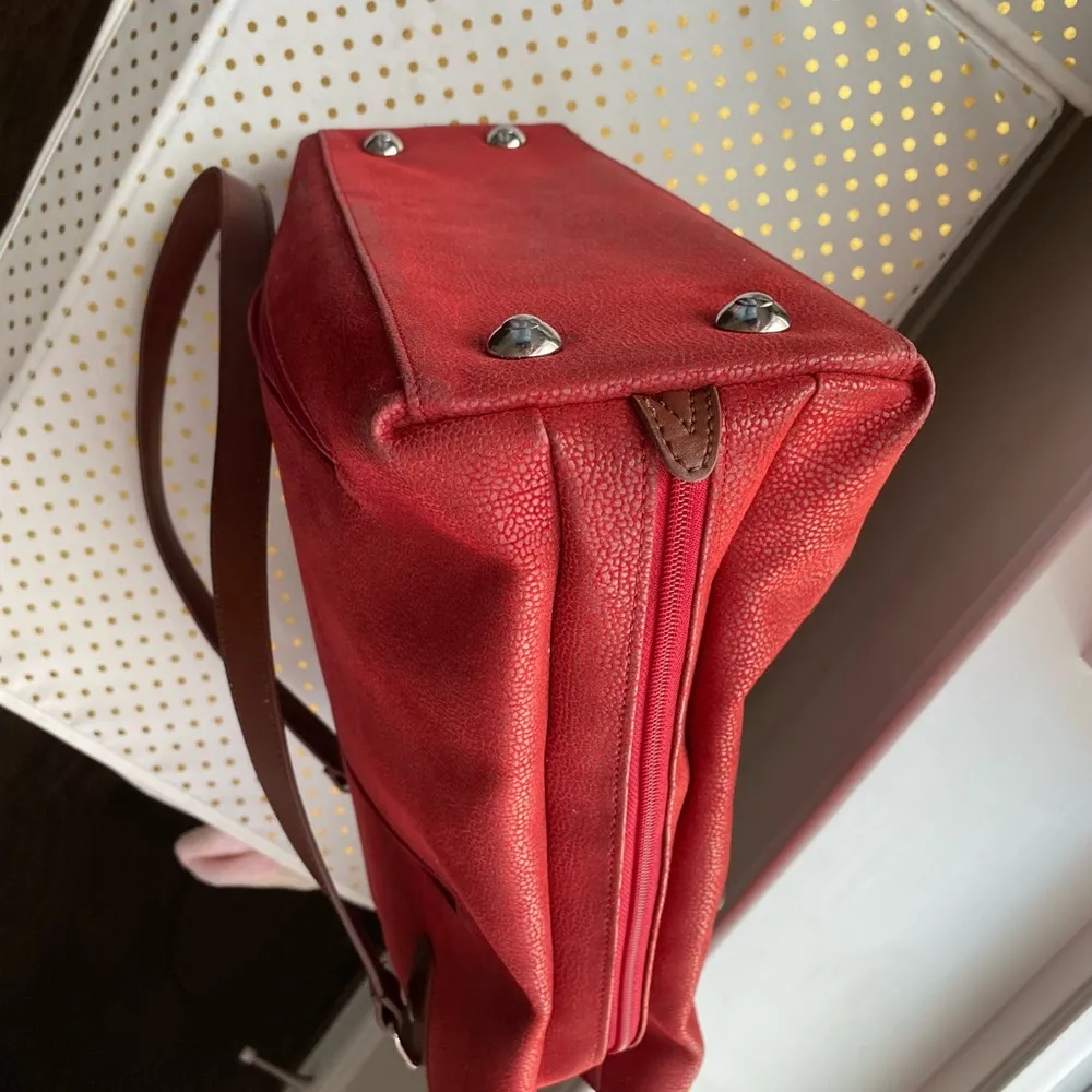 BOYT leather Travel Bag ,Vintage Red - Image 11