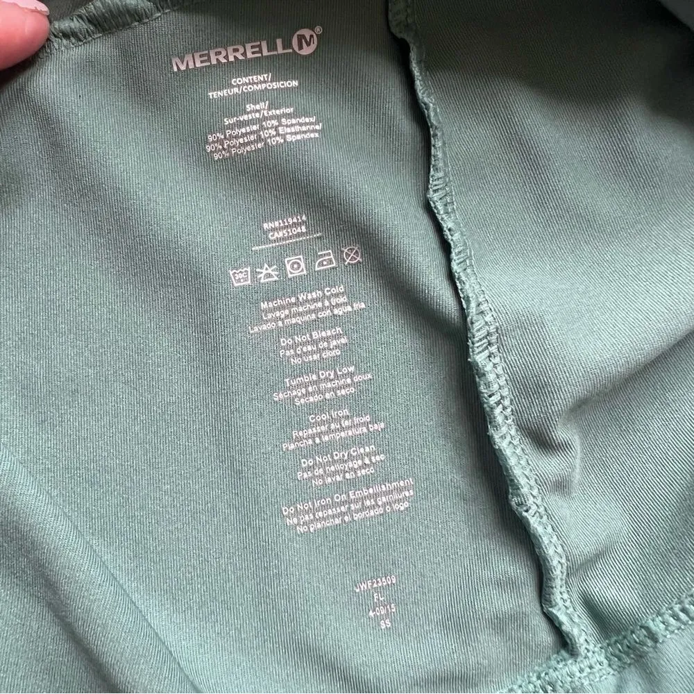 Merrell SelectWick 1/4 Zip Pullover Running Jacket Long Sleeve Shirt Sage Green - Image 14