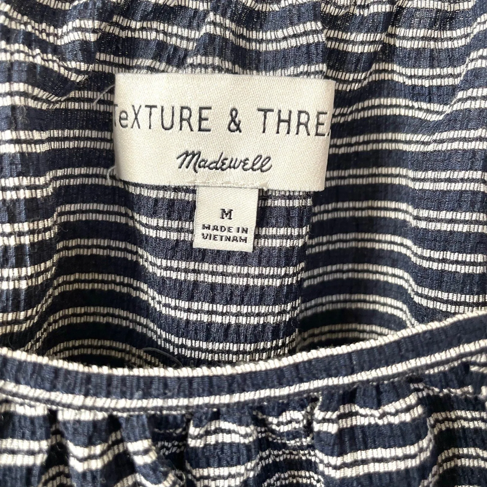 Madwell Texture and Thread peasant top in stripe - Image 10