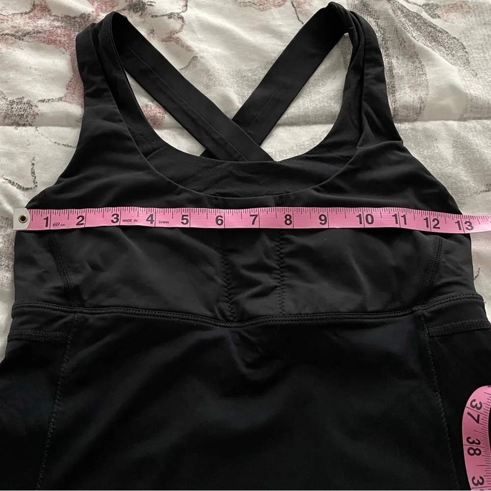 Lululemon Stuff Your Bra Tank II black athletic tank top, size 6 athleisure - Image 3