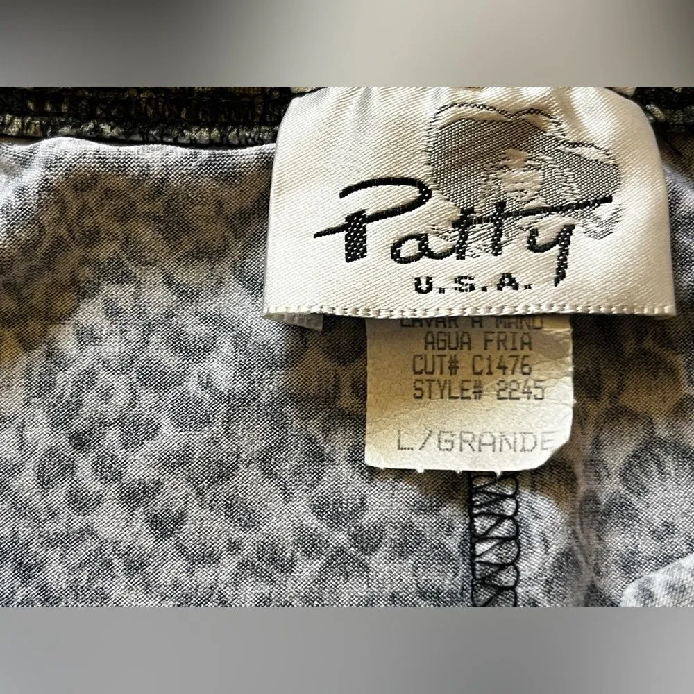 True Vintage 1990’s Patty USA Snakeprint Skirt Size L Size L - Image 7