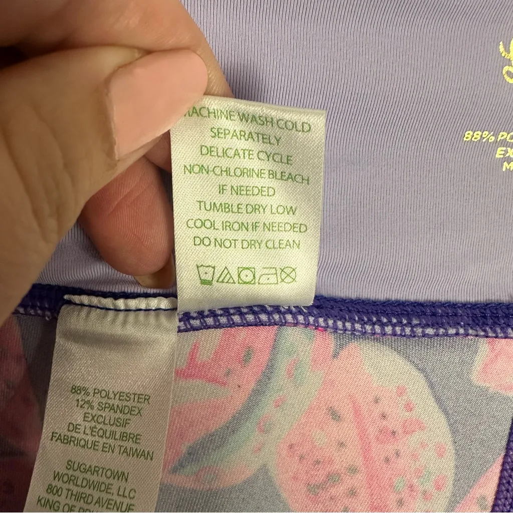 Lilly Pulitzer Jolena Weekender Legging SPF 50 Royal Purple Wild Child Size XL - Image 9