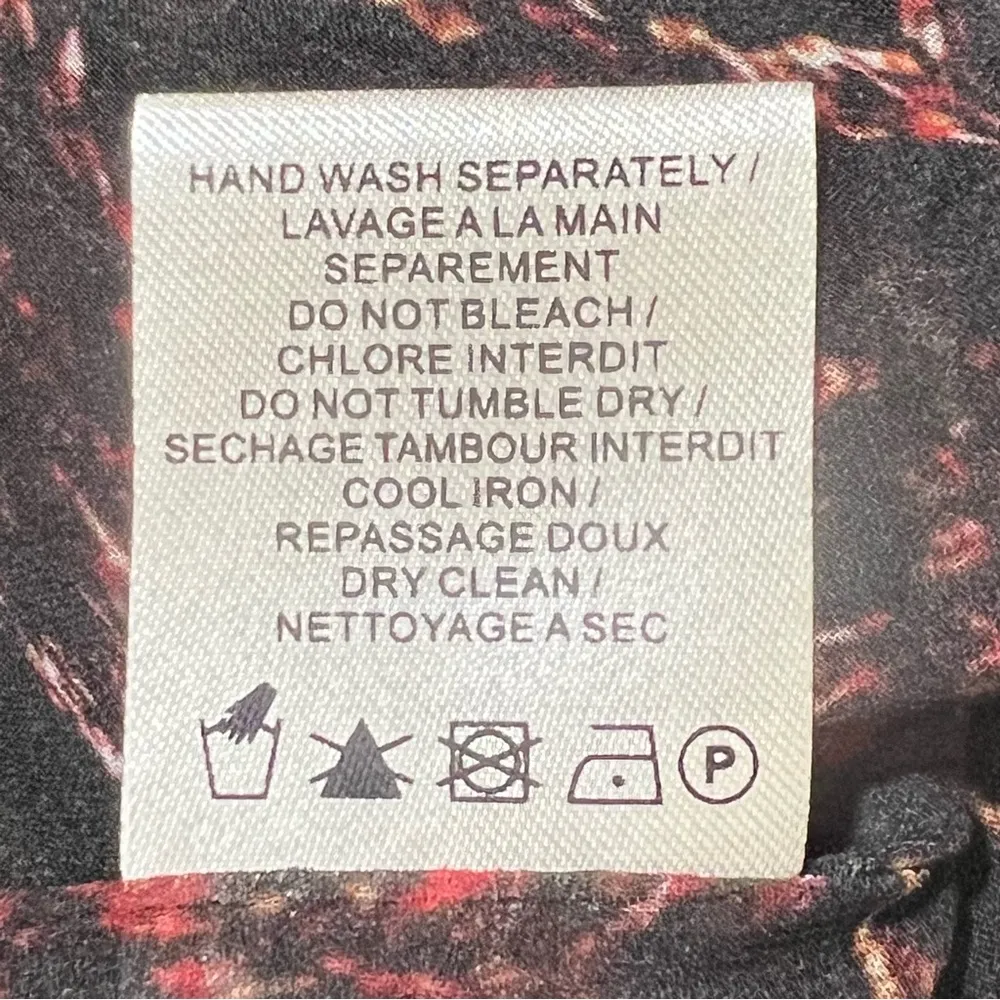 IRO Mini Skirt Side Zip Ruched Front and Back Black Multi Hi-Lo - Image 6