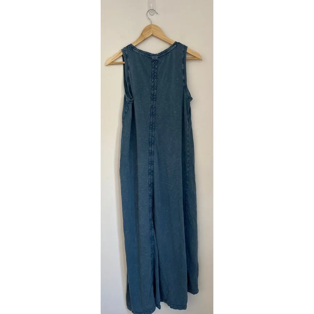 Anthropologie  Daily Practice Lounge Midi Dress in Blue. Medium - Image 8