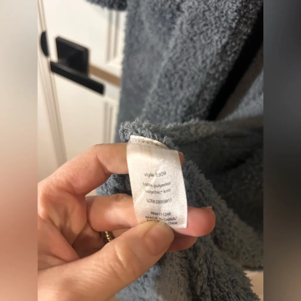 Barefoot Dreams Cozy Chic Gray Robe with Belt - Image 5