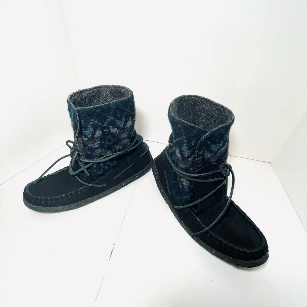 Yuketen Moccasin Wool Ankle Boots Size 9 - Image 4