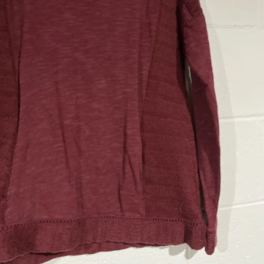 Lucky Brand Maroon Cowl Neck Sweater - Image 2