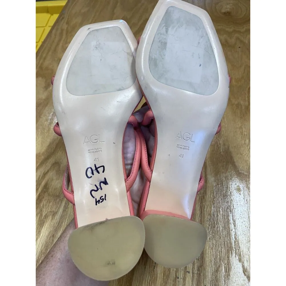 AGL Heels Womens 10.5 Burgundy Strappy Slip - Image 5