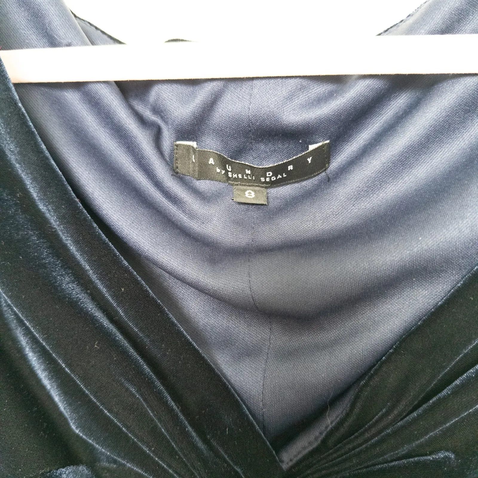 Laundry by Shelli Segal Womens Velvet Dress Sz‎ 8 Blue Formal Old Money 90s Chic - Image 5