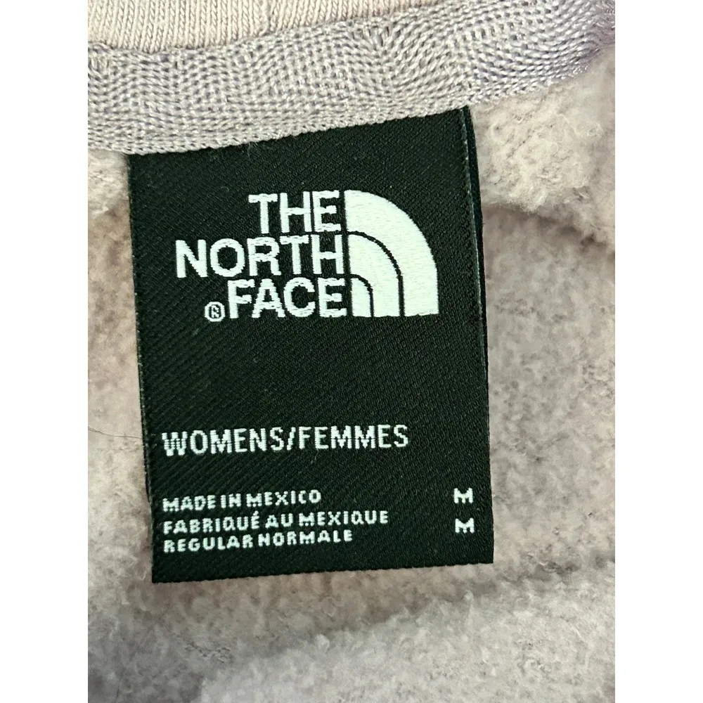 The North Face Pullover Hoodie Silver Trivert Logo Lavender Purple Womens Size M - Image 6