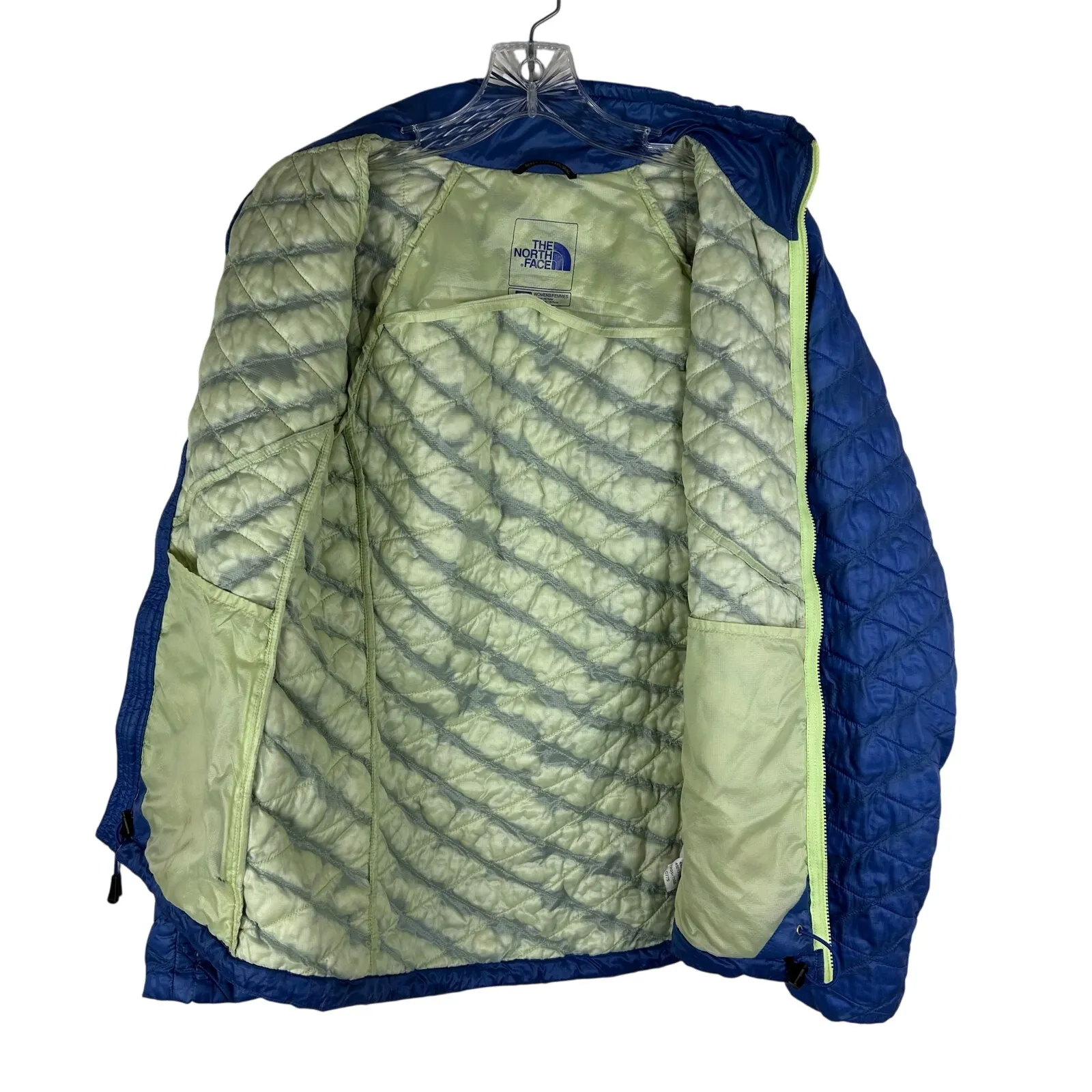 The North Face Womens Thermoball Jacket Size Small Puffer Blue Packable - Image 6