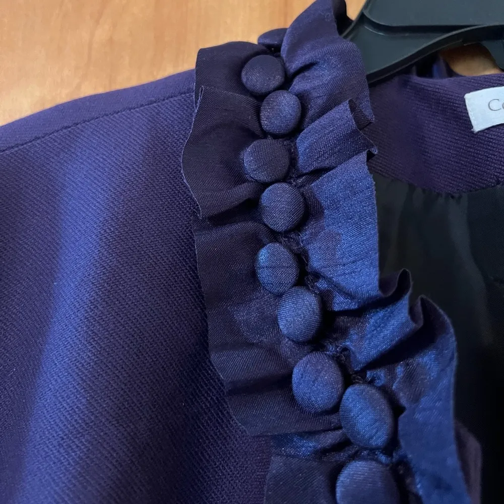 Coldwater Creek Feminine Trimmed Knit Jacket Blazer Purple NWT Career Size 18W - Image 2