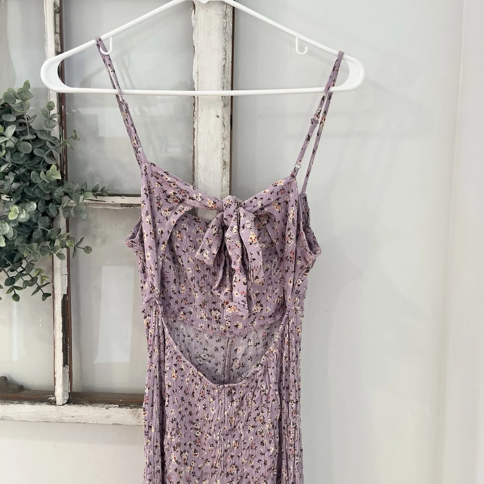 Miami Francesca's Lilac Purple Tie Romper Fairy Core Chic Garden party Size S - Image 7