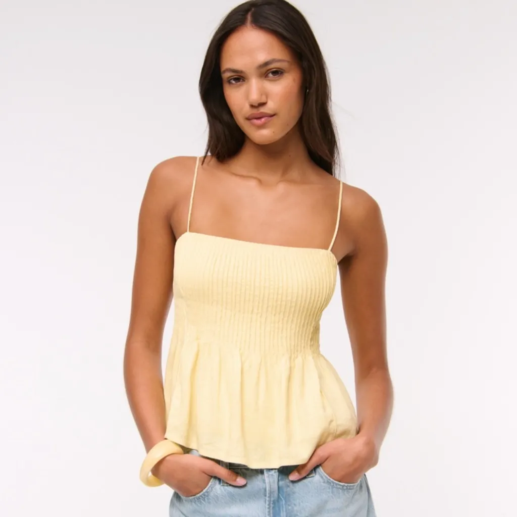 Abercrombie and Fitch - Linen-Blend Pintuck Cami - Image 2