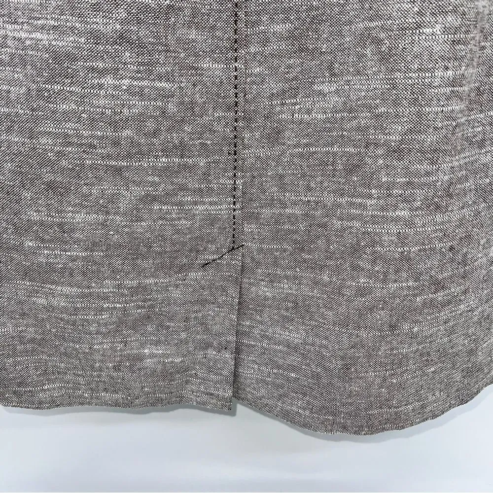 Merona Women's Linen/Cotton Tweed Pencil Skirt with Brown Top Stitching-Size 6 - Image 9